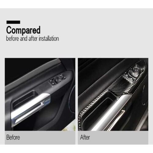 Suitable for Ford Mustang carbon fiber lift car interior window control switch panel decoration modification