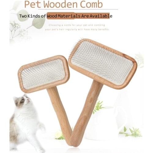 Pet products comb dog cat cleaning beauty products wooden air bag air cushion dog hair removal comb