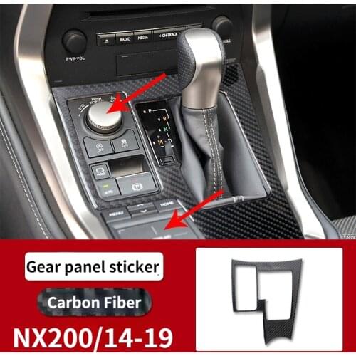For LEXUS NX200 Car Ignition Switch Decoration carbon fiber Gear panel decorative sticker Automotive Interior Stickers