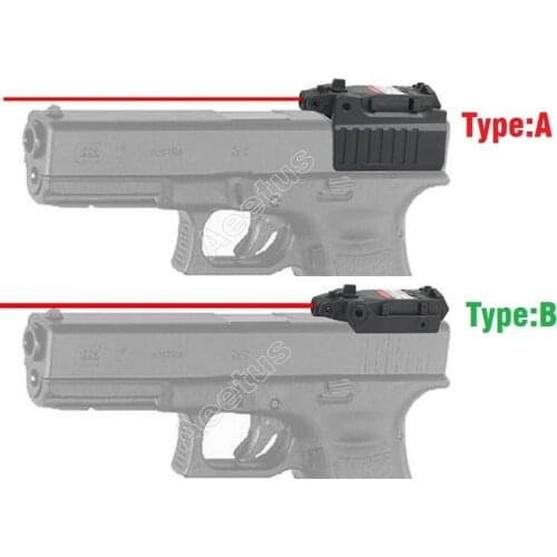 Tactical Red Laser Sight Scope Compact Pistol Hand Gun for Glock 17 18C 22 34 Series high/low Mount VI04006