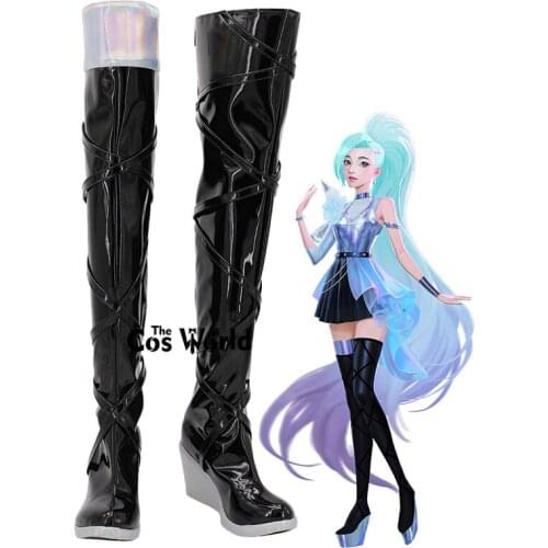 LOL Seraphine Games Customize Cosplay High Heels Shoes Boots