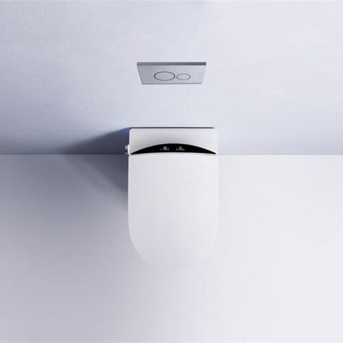 AQJ Luxury Design Toilet One-Piece Intelligent Toilet Smart Wall Hung Toilet WC Elongated Remote Controlled Toilet Integrated Au