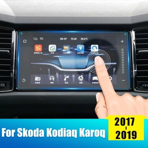 For Skoda Kodiaq Karoq 2017 2018 2019 2020 Tempered Glass Car GPS Navigation Screen Protector LCD Touch Display Film Protective