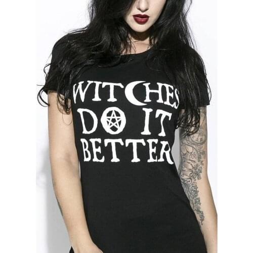 Women Funny Printed T-Shirt Black Gothic Tee Shirt Summer Fashion Ulzzang Tshirts Short Sleeve O-neck Unisex Swag couple clothes