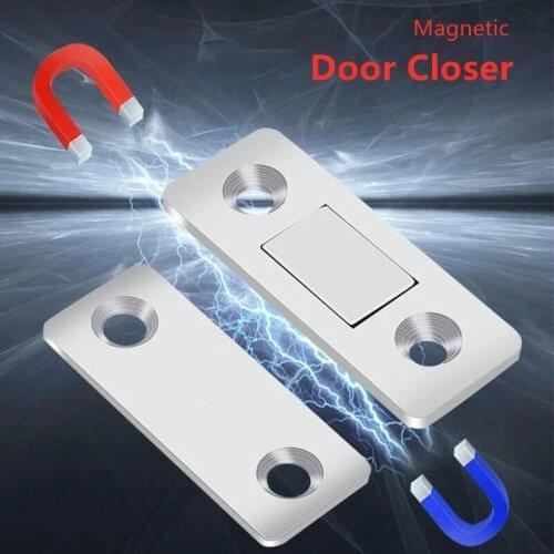 1 Set Punch-free Strong Magnetic Door Closer Cabinet Door Catches Latch Furniture Doors Magnet Stop Cupboard Ultra Thin Home