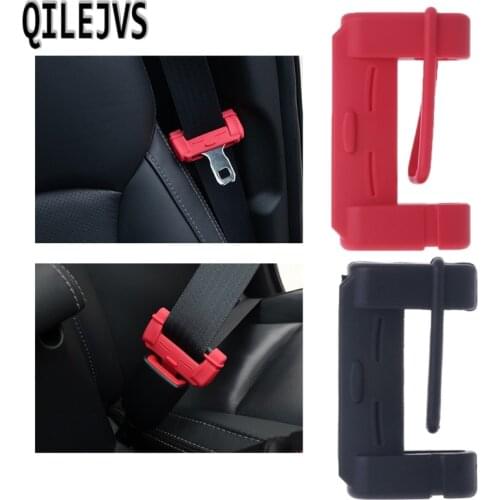 1Pc QILEJVS Universal Silicone Car Seat Belt Buckle Covers Clip Anti-Scratch Cover
