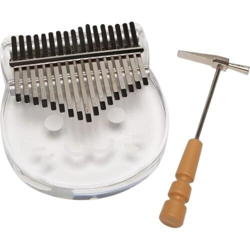 17 Keys Thumb Piano Cartoon Transparent Acrylic Finger Piano Portable For Kids Adults And Beginners Instrument Gifts