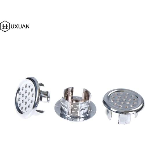 3pcs Bathroom Basin Sink Overflow Cover Electroplating Round Ring Bathroom Product Basin Tidy Insert Replacement Decoration