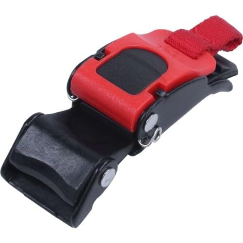 3x Plastic Motorcycle Helmet Speed Clip Chin Strap Quick Release Pull Buckle New Black+Red