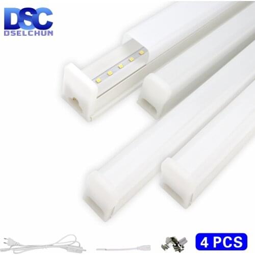 4pcs/lot LED Tube T5 T8 Lamp 5W 29cm 10W 58cm LED Cabinet Light 220V 230V 240V PVC Light Tube Kitchen Bar Lighting Strip