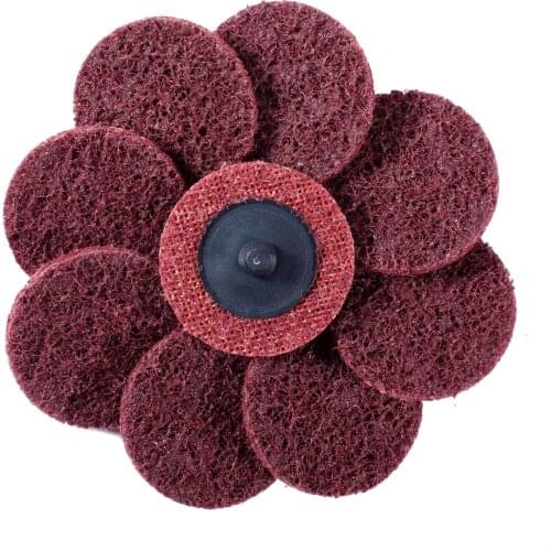 50Pcs 2in Medium Roll Lock Sanding Grinding Discs Surface Conditioning Disc Rust Paint Removal Grinder Accessories