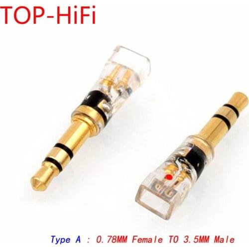 TOP-HiFi MMCX/.78mm Female to 3.5mm Male Converter Adapter for t1 t5p D600 D7100 Sundara Aventho FOCAL ELLEAR MDR Headphones