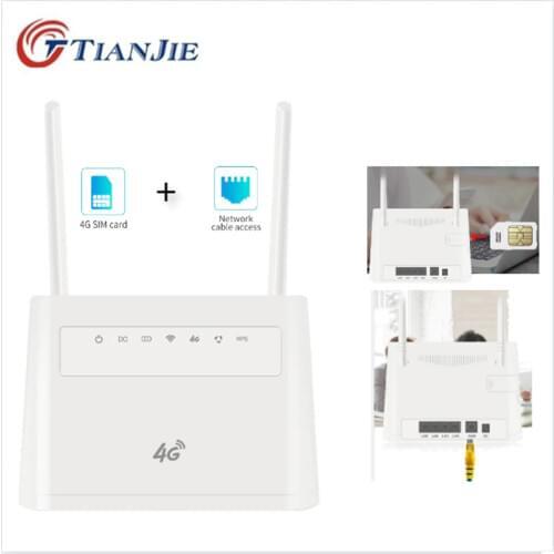 Antenna Unlock 300Mbps Wifi Router US 4G lte cpe Mobile Router with LAN Port SIM card Portable Wireless Cpe Router Sim Card Slot