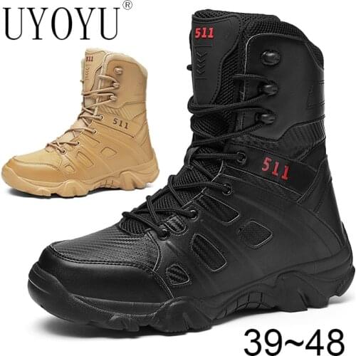 Military Tactical Mens Boots Special Force Waterproof Desert Combat Ankle Boot Army Work Shoes High Quality Men Outdoor Sneakers