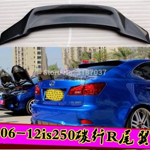 For Lexus IS200 IS250 IS350 IS300 AWD/IS200T 2014-2018 Carbon Fiber Rear Roof Spoiler Wing Trunk Lip Boot Cover Car Styling