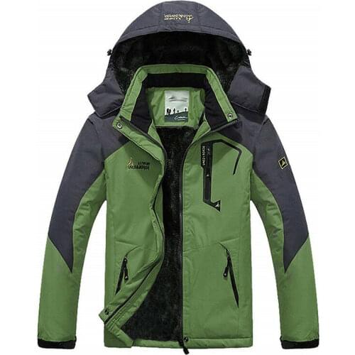 Multi-Pocket Mens Waterproof Fleece Mountain Jackets Ski Snowboard Outwear Parka Windbreak Long Sleeve Hood 2020 Hot