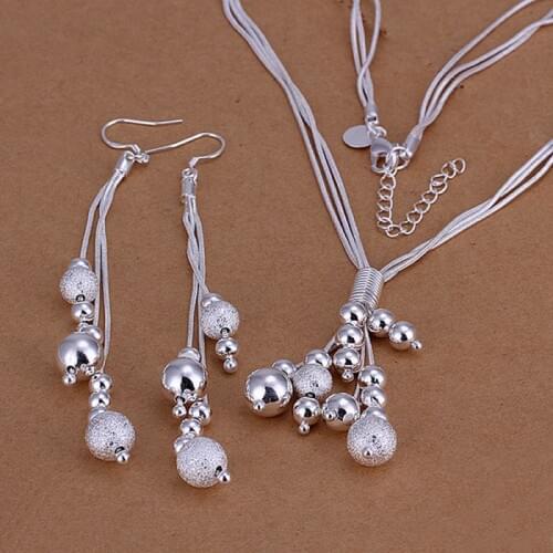 Sets Silver Plated Sets Silver Fashion Jewelry Sets Beans Jewelry Wholesale Free Shipping ncrt LS121
