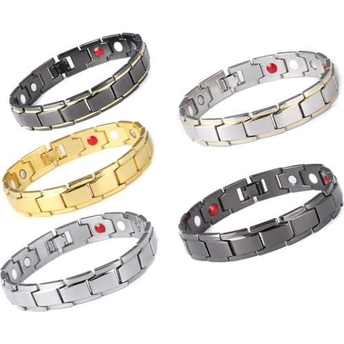 New Hot Men Magnetic Therapy Bracelet Classic Titanium Steel Anti-snoring Health Care Anti Snore Wrist Watch Sleep Snoring