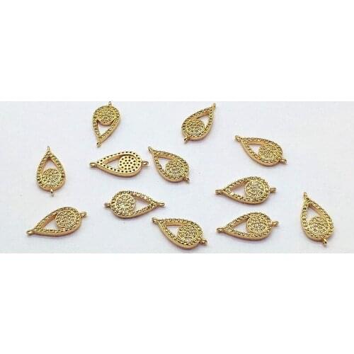 New arrival! 18X8mm 30pcs Cubic Zirconia Drop Connectors for Hand Made Making Necklace DIY parts,Jewelry Findings & Components