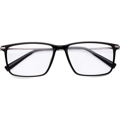 New prescription glasses women men square black frame silver leg high level optical myopia glasses with box accessories 8838gx