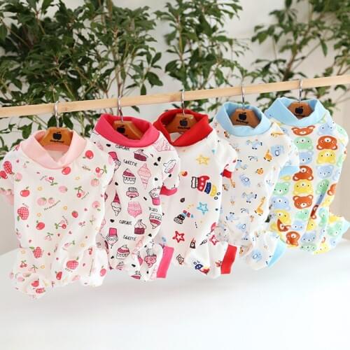 Dog Pajamas Cute Pet Dog Clothes Pants Puppy Overalls Yorkshire Terrier Pomeranian Poodle Bichon Frise Small Dog Clothing Outfit