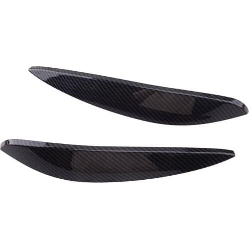Plastic Carbon Fiber Texture Car Headlight Eye Lid Eyebrow Cover fit for Benz Smart 453 Fortwo Forfour