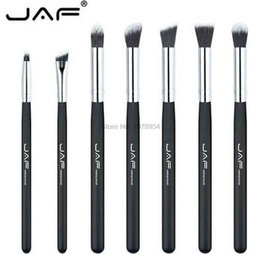 By DHL 100set JAF 7pcs/set Professional Portable Makeup Brushes of Eye Blending Eyeshadow Smudge Shading Brushes JE07SSY-B tool
