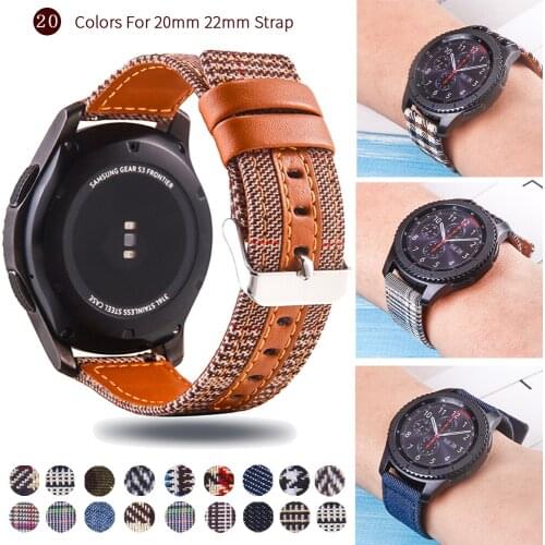 20/22 Houndstooth leather Watchband for HUAWEI WATCH GT2e/GT 46mm 42mm band Strap for HONOR Magic2 HUAWEI GT2 Pro Watch Bracelet