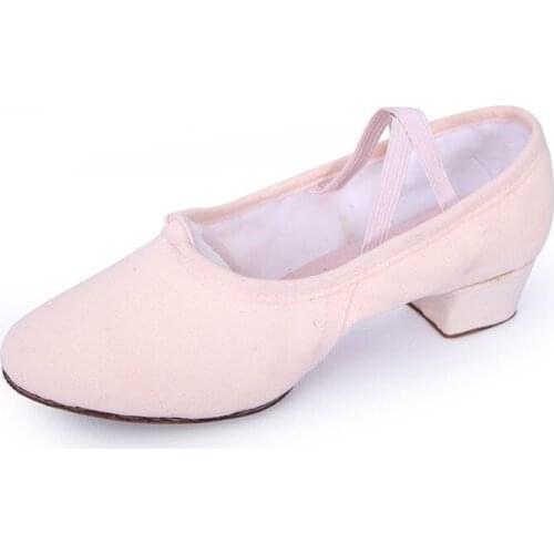 Pink Red Black Canvas Dance Shoes Womens Soft Sole Ballroom Tango Dance Shoes Teacher Shoes Practice Shoes Ballet Dancing Shoes