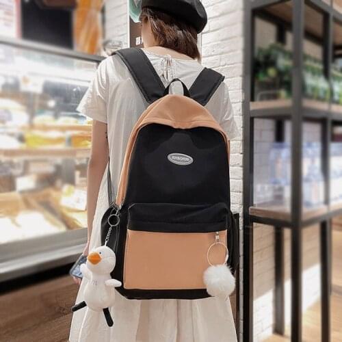 Students Backpack Womens Korean School Backpacks for Girls Teenager Schoolbag Preppy Style Large Capacity Travel Female Bags