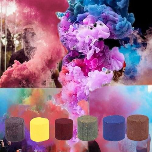 Magic Tricks Colorful Smoke Cake Funny Toy Fire Tips Pyrotechnics Smoke Fog Magician Professional Pocket items Halloween Decor