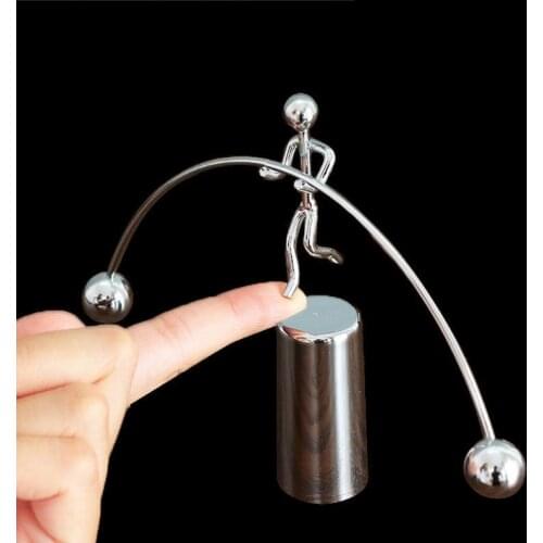 1Pcs Newton Pendulum Ball Men Iron Man Cradle Creative Balance Crafts Tumbler Kids Desk Toy Metal Home Decoration Accessories