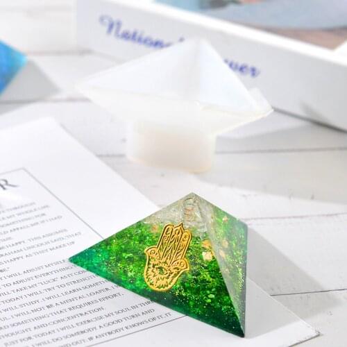1pcs Pyramid Crystal Epoxy Mold For Handmade DIY Energy Tower Silicone Resin Mould Home Decoration Crafts Making Tools