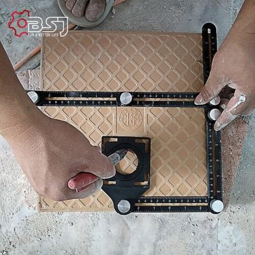 2021 Construction Multi Angle Measuring Ruler Aluminum Folding Positioning Ruler Professional DIY Wood Tile Flooring Tool