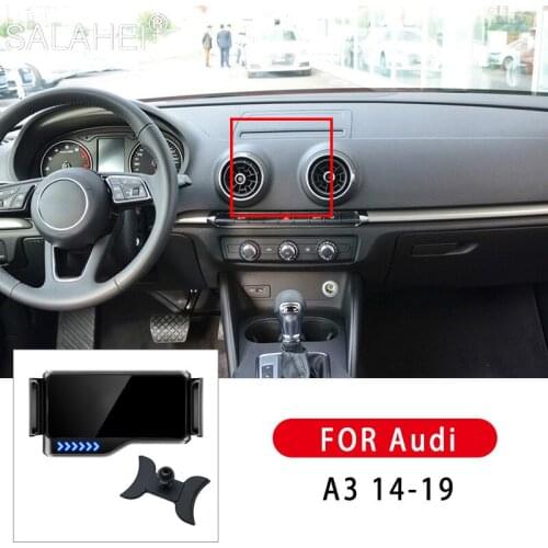 2021Hot Sell Electric Car Mobile Phone Holder For Audi A3 2014 2015 2016 2017 2018 2019 Air Vent Clip Mount Mobile Phone Stand