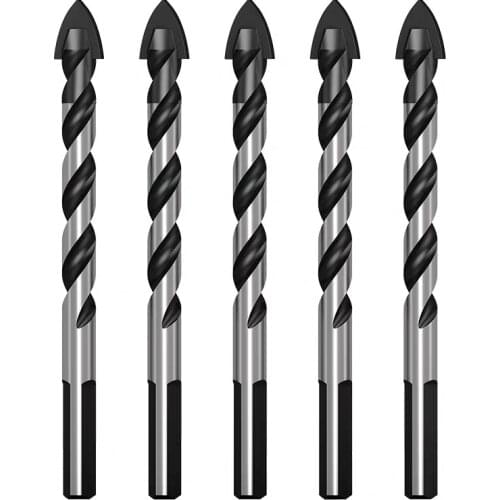 5PCS 6mm-12mm Hard Alloy Triangle Drill Bits for Ceramic Wall Glass Concrete Hole Opener Red Brick Multifunction Metal Drill