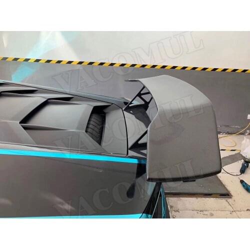 Dry Carbon Fiber Rear Trunk Spoiler Tall Wings Case for Lamborghini Huracan LP610 LP580 2014-2018 D style Car Styling