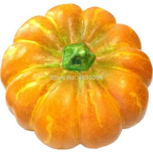 Gresorth 13'' Big Artificial Ornament Pumpkin Fake Cushaw Fall Harvest Party Christmas Halloween Decoration