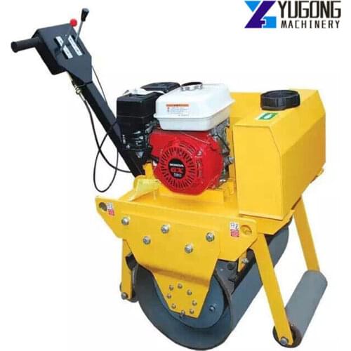 330KG Road Roller Compactor Machine Walking Single Wheel Roller Honda GX160 with Vibration Force for 15KN