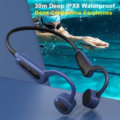 Swimming Headphones Waterproof Bone Conduction Headsets 30m Underwater Ipx8 16GB Mp3 Player Bluetooth 5.0 Fitness Sport Earphone