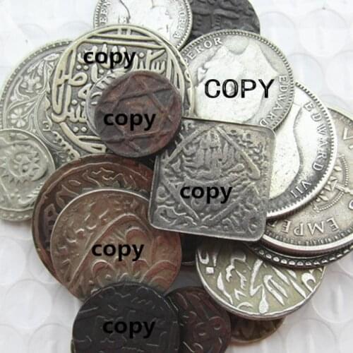 Indian Ancient Mix dates 28pcs Silver Plated Copy Coins