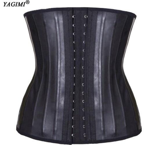 YAGIMI Latex Waist Trainer Corset Belly Slim Belt Body Shaper Modeling Strap 25 Steel Boned Waist Cincher Fajas Colombianas