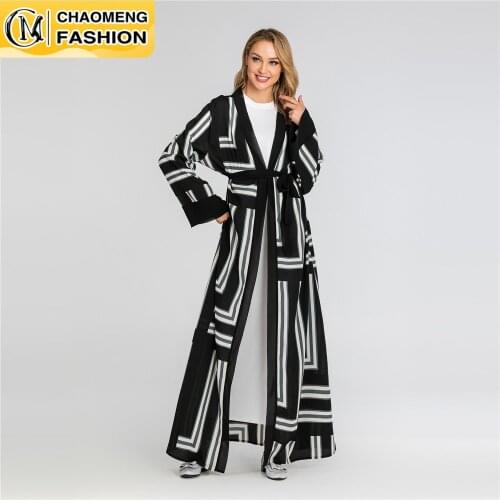 Middle East Fashion Printing Dubai Abaya Modest Turkey Kaftan Islamic Clothing Muslim For Woman Maxi Robe Arab Ramadan Cardigan