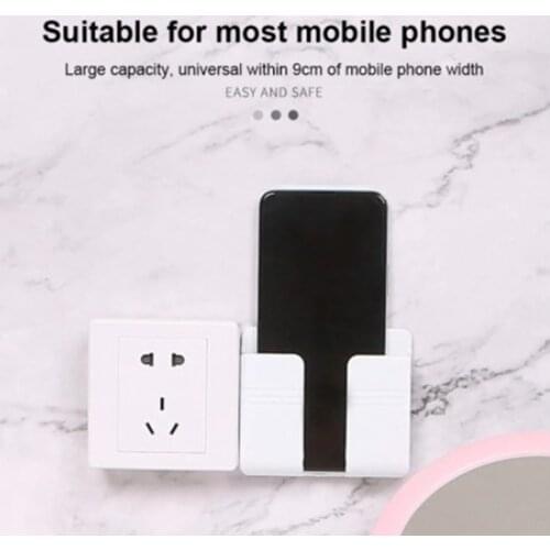 Wall Mounted Organizer Air Conditioner TV Remote Control Storage Box Mobile Phone Plug Holder Multifunction USB Charging Stand