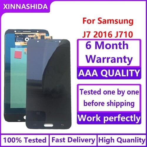 OLED/Super Amoled lcd For Samsung Galaxy J7 2016 J710 LCD Display Touch Screen Digitizer Assembly SM-J710F J710M J710H J710FN