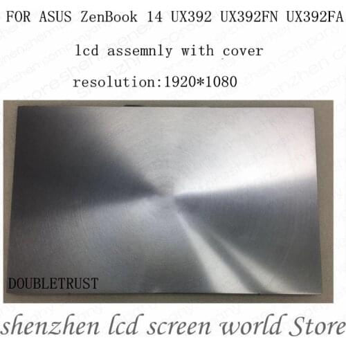 Original 14''lcd assembly FOR ASUS ZenBook 14 UX392 UX392FN UX392FA UX392F FHD 1080P LCD display Touch Screen with frame+Cover
