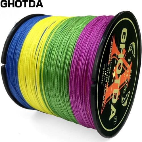GHOTDA Braided Fishing Line 8 Strands 300M Multifilament PE 100% Multicolor Saltwater Carp Fly Wire 18-96LB