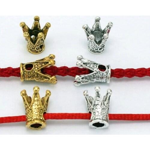 10pcs/lot Tibetan Silver spacer Crown Loose Bead Spacer Beads Connectors for DIY Jewelry Making bracelet fg4s