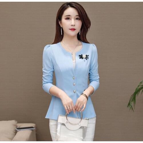 Plus size 5xl slim office blazer women autumn long sleeve business office ladies blazer coat elagent fashion blazer work jacket