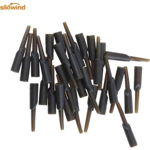 30pcs Carp Fish Tackle Accessories Tools Safe Zone Run Rig Rubber Chod Buffer Beads Holder Covert Sleeves Tube for Fishing Pesca